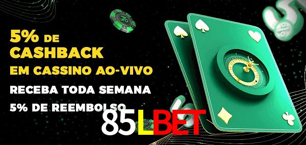 Promoções do cassino ao Vivo 85Lbet